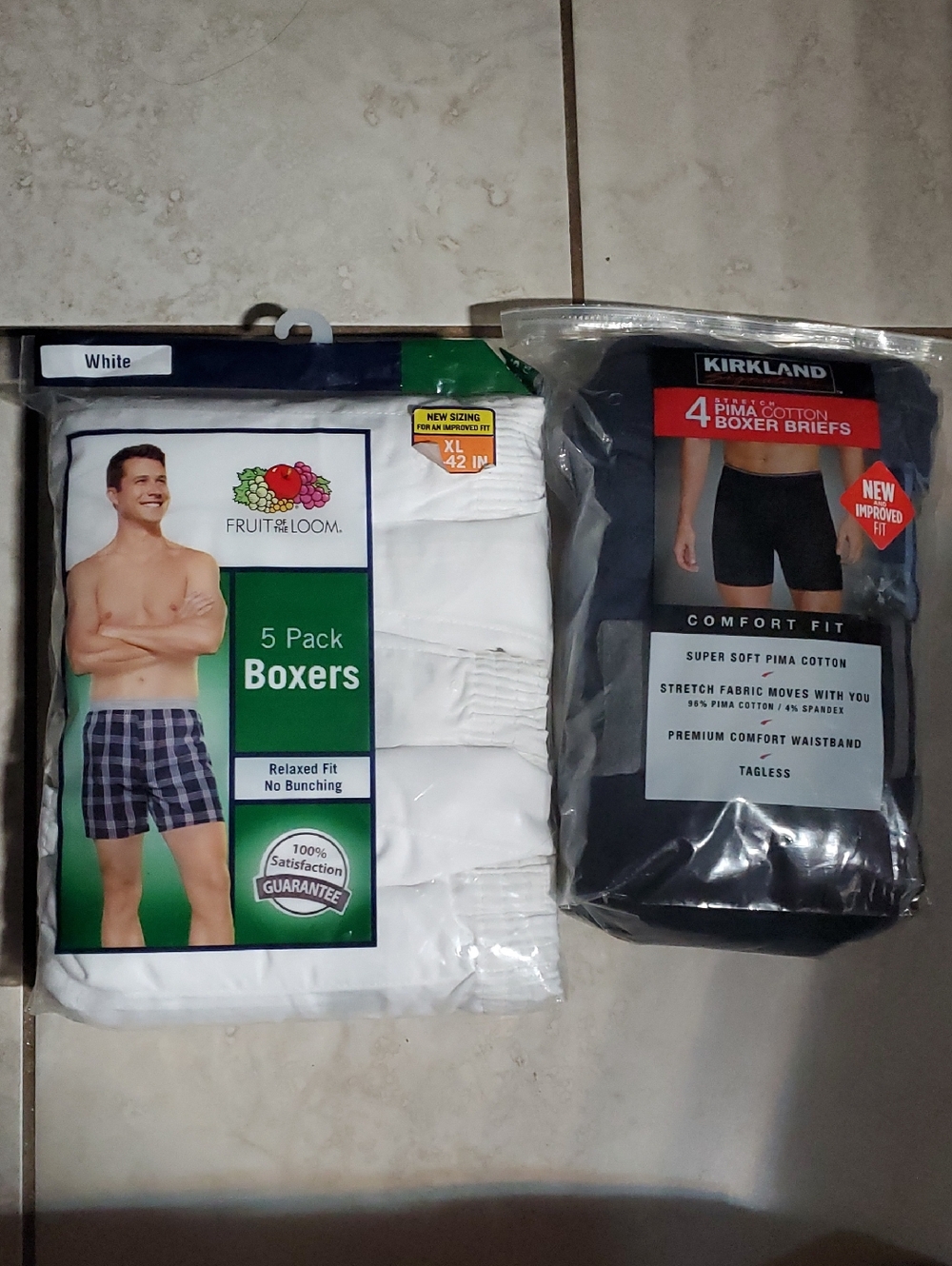 NWT Bxers & Boxer Briefs - XL, 9 Total. Fruit Of The Loom, Kirkland
